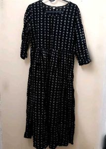 Black Printed Maxi Dress