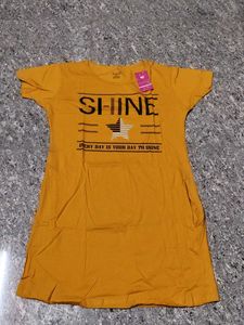 Yellow "Shine" long T-Shirt