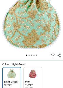 Embroidered Potli Bag/ batua set