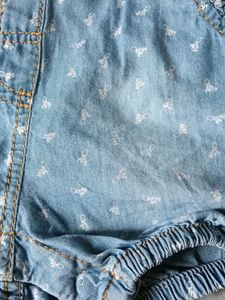 Baby Denim Overalls with Cute Print