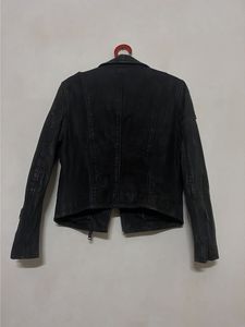 Superdry Premium Black Genuine Leather Biker Jacke