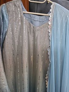 Sparkling Sequined Kurta Set with Dupatta