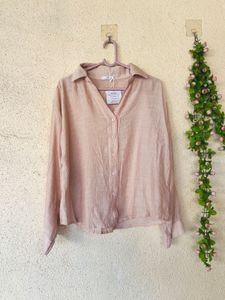 Sheer Button-Up Blouse