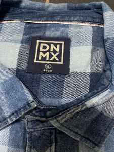 DNMX Blue Plaid Long Sleeve Shirt