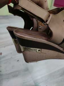 Stylish Brown Wedge Sandals