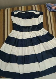 Striped Strapless Mini Dress