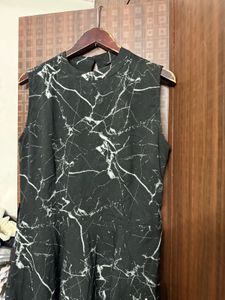 Marble Print Black Dress 🖤