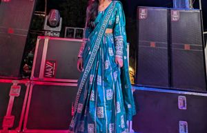 Teal Lehenga Choli Set