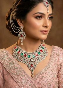Traditional Ruby &amp; Emerald Bridal Set 4pc ✨