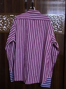 Men's Striped Button-Up Shirt