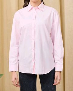 Soft Pink Collared Button-Up Shirt