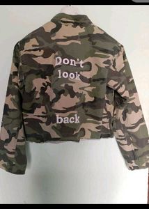 Camo Studded Cropped Jacket