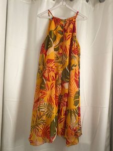Tropical Print Dress Sleeveless
