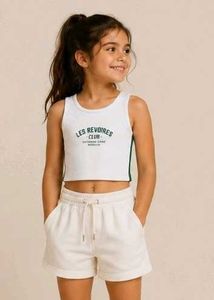 Girls Ribbed Crop Tank Top