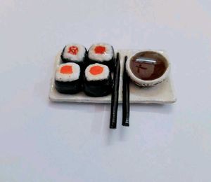 Miniature Sushi Set with Soy Sauce