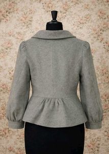Gray Wool Blend Blazer
