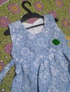 Cute Blue Floral Baby Dress