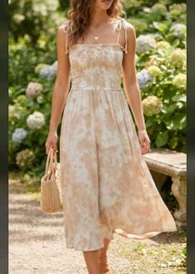 Boho Tie-Dye Midi Dress