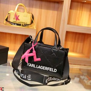 KARL LAGERFELD* *KSQUARE EMBOSSED SMALL TOTE BAG*