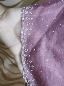 Embellished Purple Saree