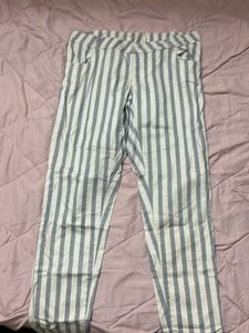 Striped High-Waisted Pants