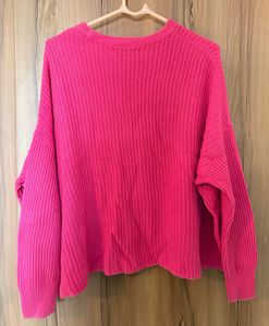 Chic statement pink sweater