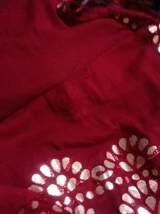 Embroidered Maroon dupatta