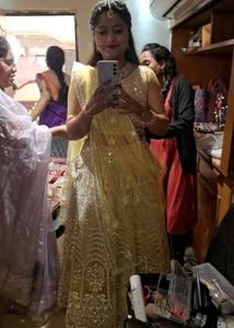 Exquisite Yellow Mirror Work Lehenga Choli