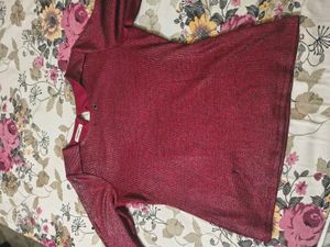 Sparkly Red Long Sleeve Top