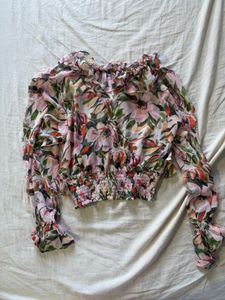Floral Ruffle Blouse