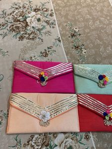 COMBO OF 4- Embroidered Clutch Purses
