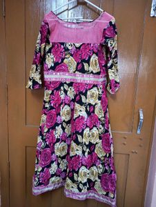 Floral Print Ethnic Dress