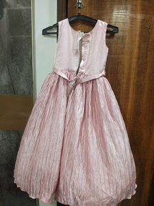 Elegant Pink Pleated Gown 8-10 year