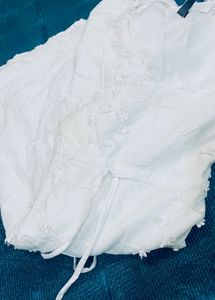 Elegant White dress with Intricate Detailing