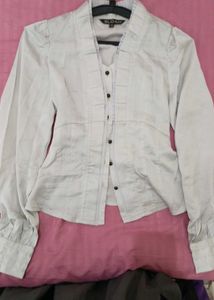Elegant White Button-Up Shirt