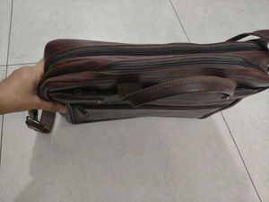 Classic Brown Leather Briefcase