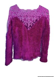 Cute Furry Pink Lace Sweater