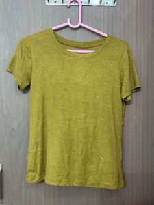New branded Sparkly Olive Green T-Shirt for M & L