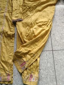 Yellow Kurta Set with Embroidery