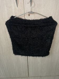 Black Fuzzy Skirt- Party Wear
