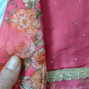 Elegant unstitched party wear dress material, suit