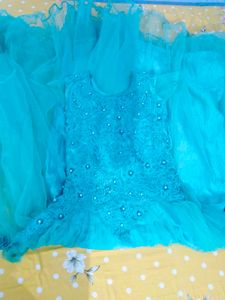 Stunning Teal Embellished Gown
