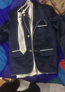 New🎊Blue Velvet Coat Pent Set