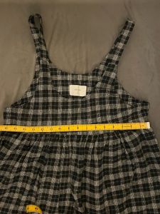 b&amp;w checkered babydoll mini dress