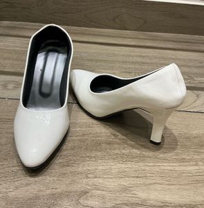 Classic White Patent Leather Heels