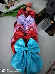 Set of 5 Satin Bow Hair Clips