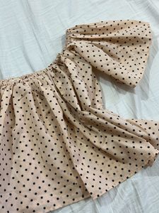 Cute Polka Dot Off-Shoulder Top