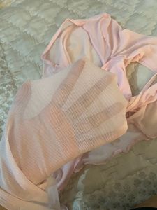 Sheer Pink Tie-Front Top