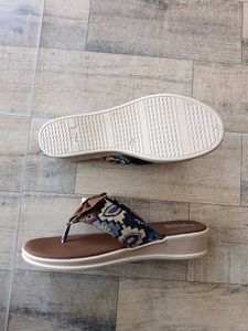 Embroidered Wedge Sandals