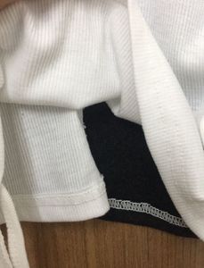 Two-Tone Black &amp; White Crop Tee